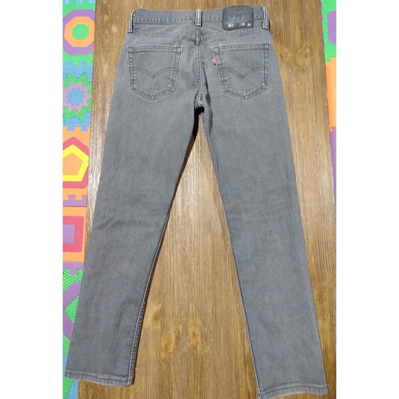 Levi's 511 Jeans Men's Size 29x30 Gray Faded Black Wash Denim - Picture 5 of 7